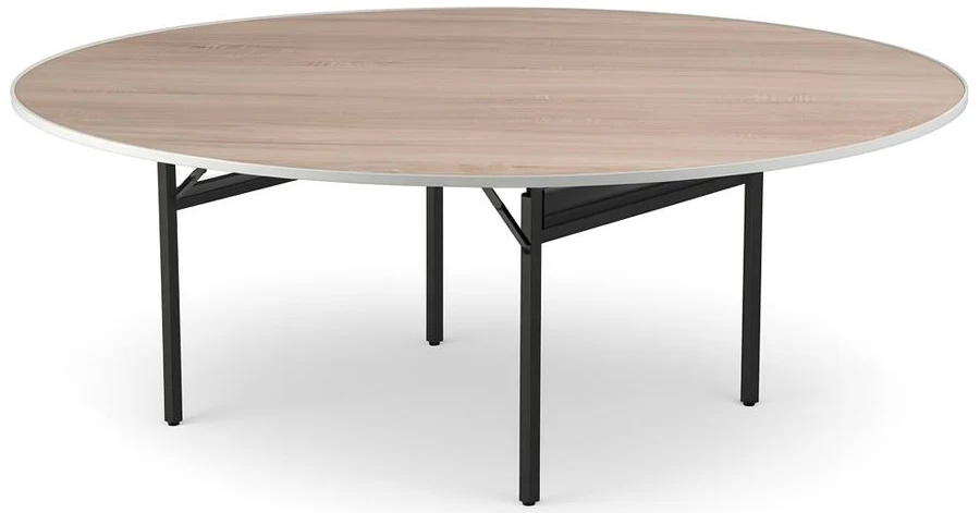 Runde Banketttische aufgebaut